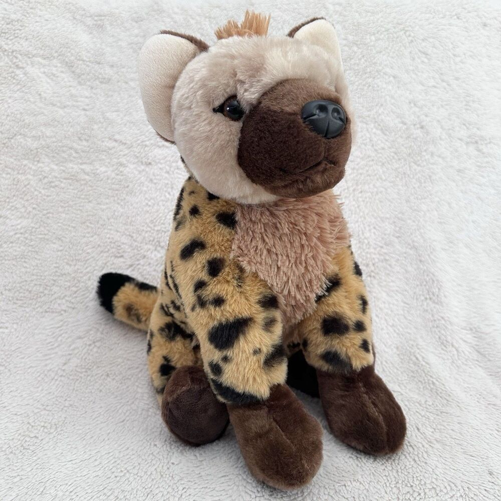 Petting Zoo Spotted African Hyena Plush 11” Realistic Stuffed Animal Toy